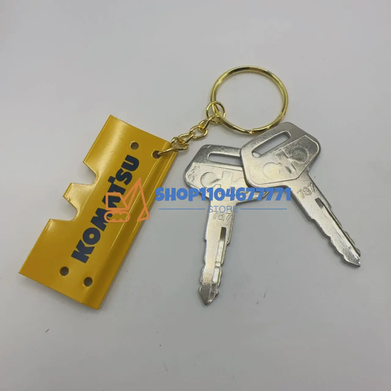 

2PCS 787 Keys for Komatsu Excavator Dozer Loader Heavy Equipment TR261434， with Bottle Opener Keychain New