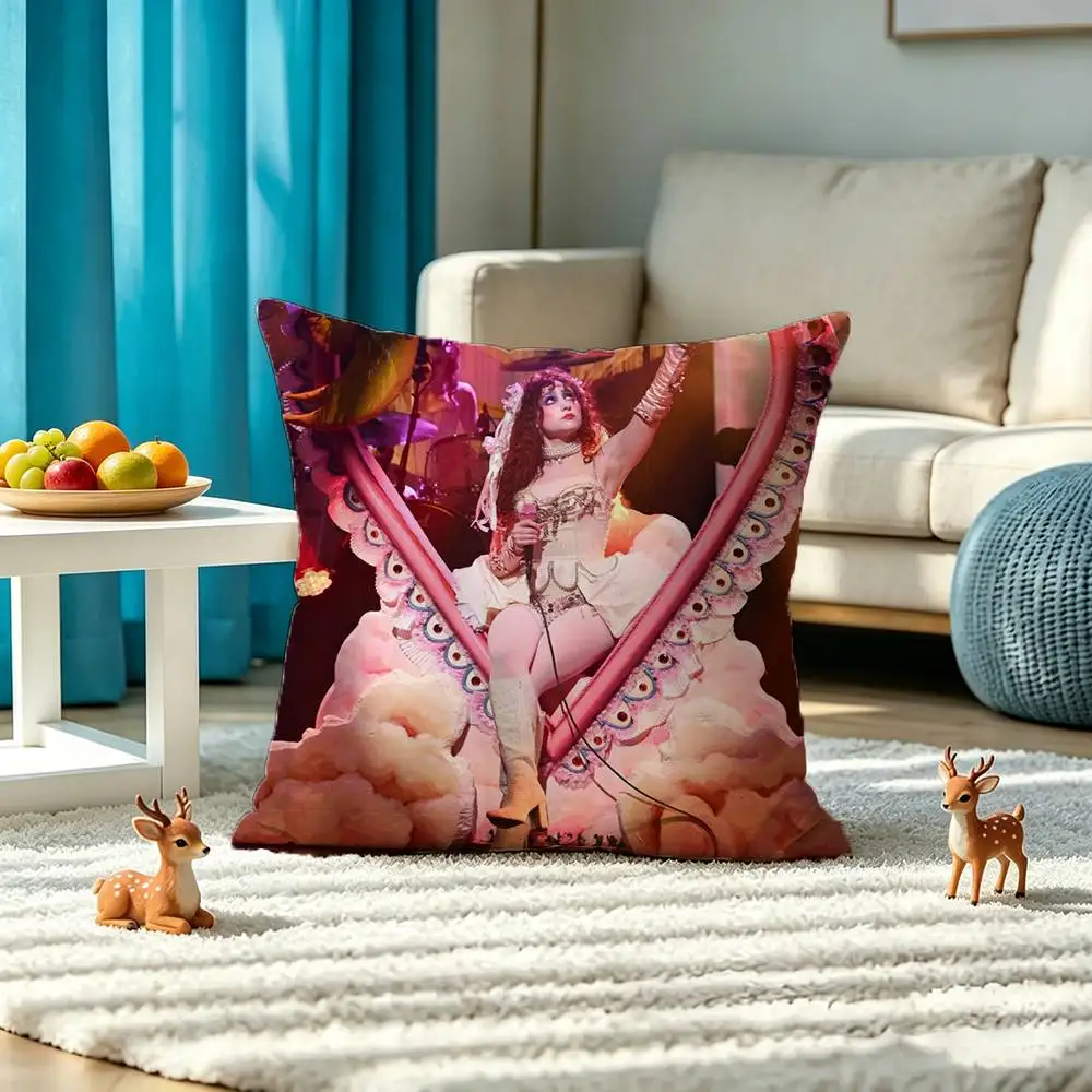 chappell R-Roan Square Double-Sided printed Pillow Case Bedroom Bedside Pillow Sofa Cushion Cover