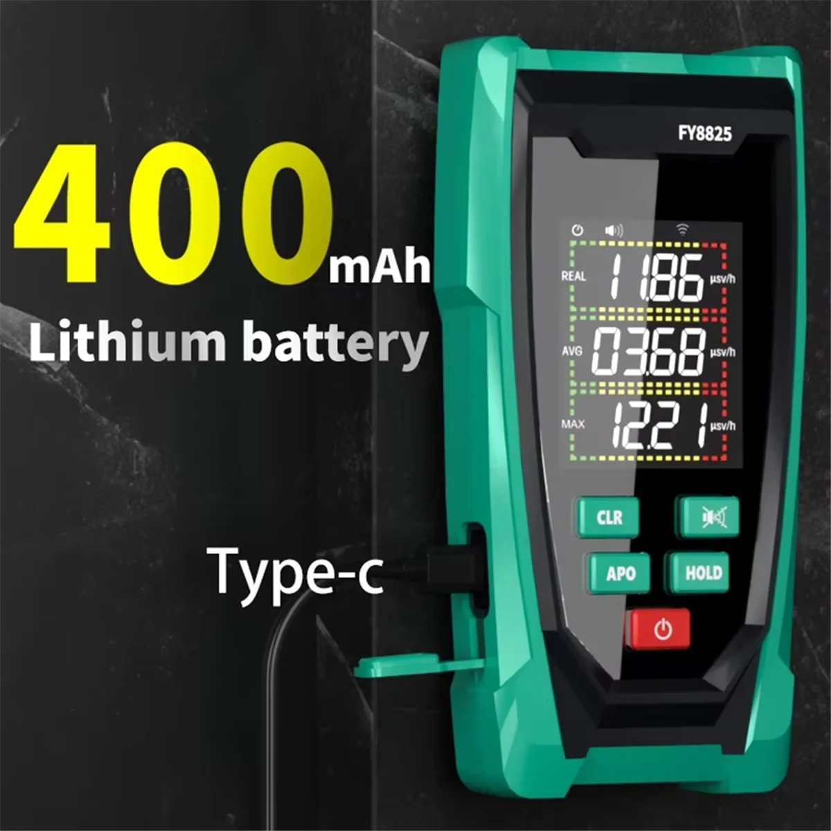 ABME Geiger Counter Multifunctional Radiation Detector Nuclear Monitor for /Β Rays Portable Radioactivity Tester