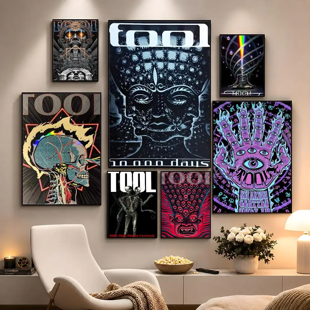 Band Tool Progressive Metal Poster Peel And Stick Wall Art PP Waterproof HD Bedroom Living Room Home Decor Gift