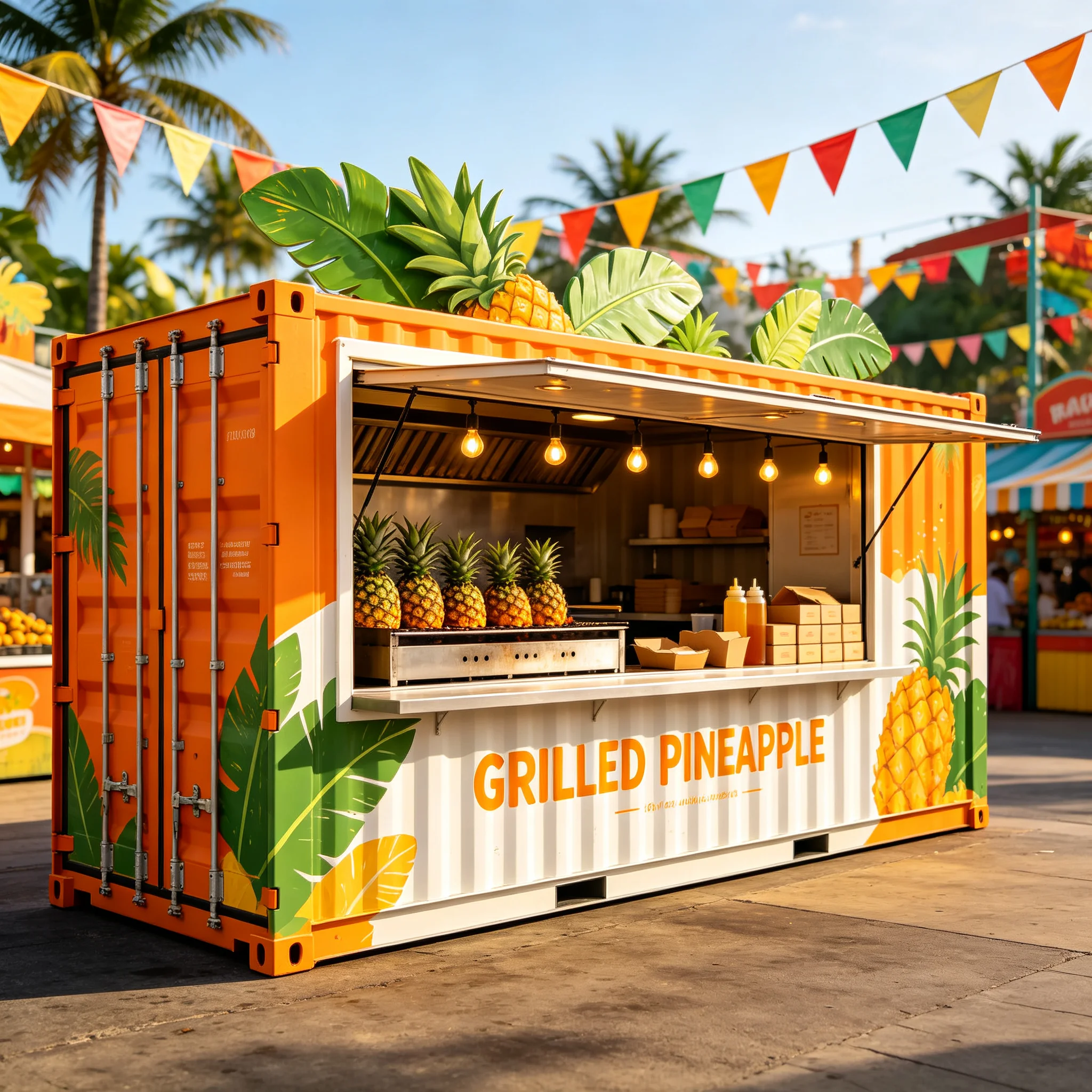 Food Kiosk Ready Made Mobile Restaurant Container Bar Modular Container Fast Food Kiosk