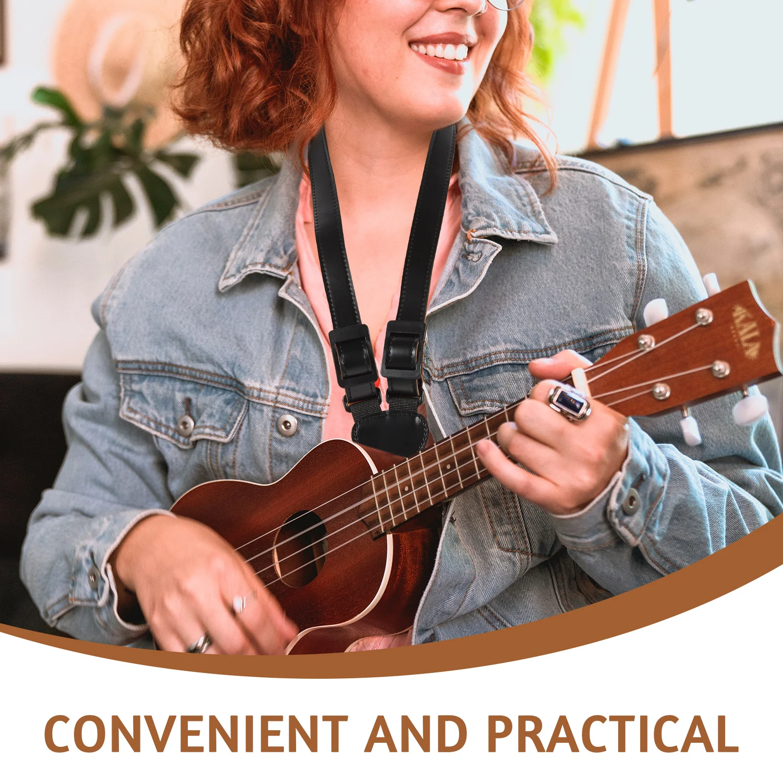

Eco Friendly Ukulele Strap Durable Child Size Adjustable Guitar Sling Instrument Accessory Washable Long Term Use