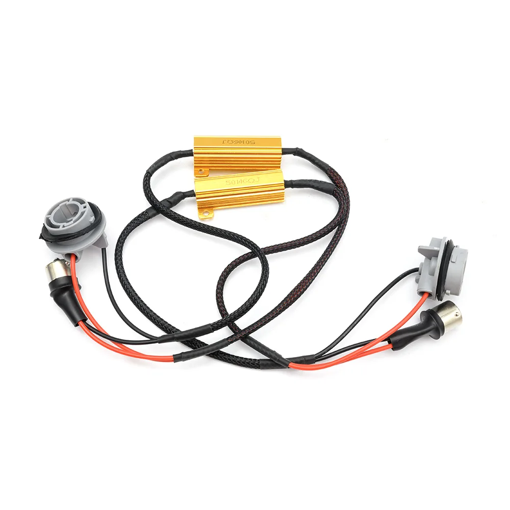 

2PCS P21W BA15S 1156 socket 50W 6OHM CheckControl Load Resistor Warning Canceller Decoder OCB Load Resistor for brake light