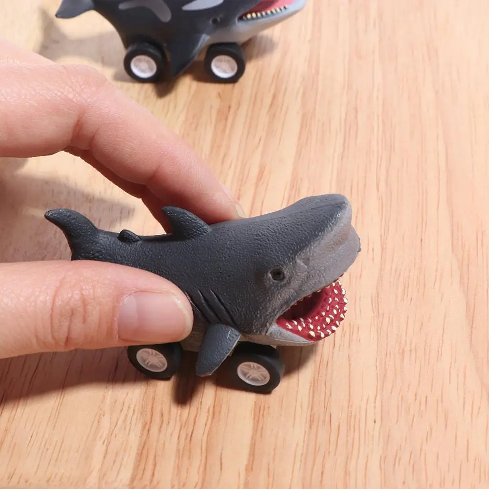 Great White Shark กดและ Go รถของเล่น Whale Shark Mini Dolphin Inertia รถของเล่น Cool Montessori Killer Whale ดึงกลับของเล่นรถ