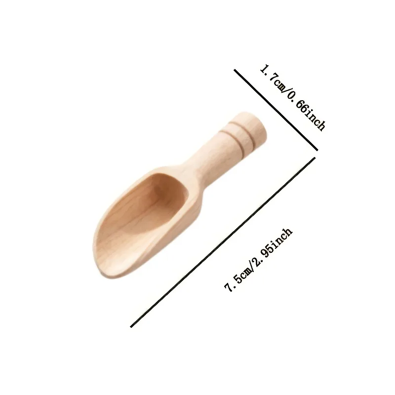 20pcs Wooden Mini Scoops Coffee/Powdered Milk/Tea/Seasoning Spoon Honey Spoon for Home Kitchen Restaurant Hotel Kitchen Supplies