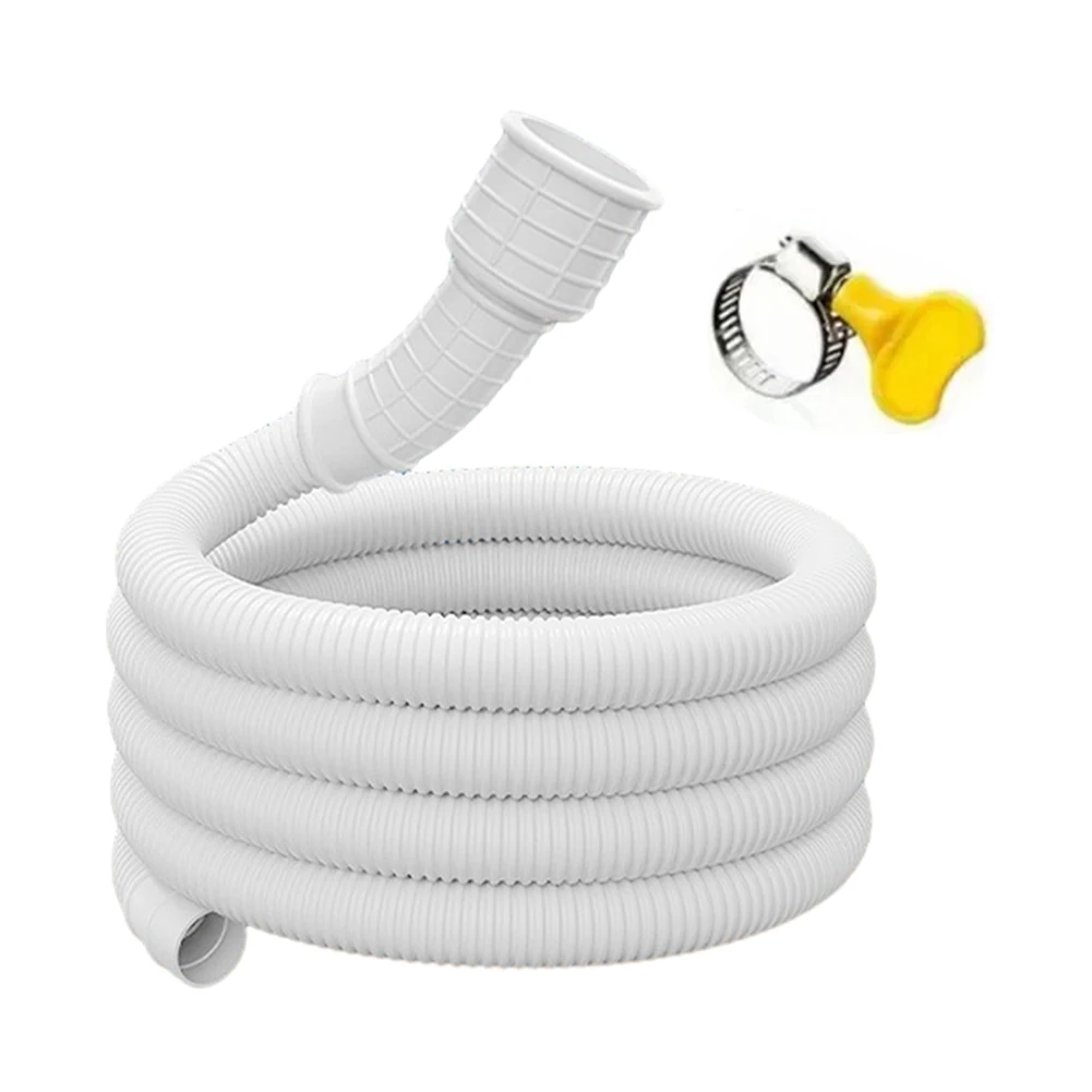 

1-5M White Drain Hose Pipe Inlet Extension Tube Drainpipe For Faucet Accessories Washing Machine Water Pipe Home Improvement
