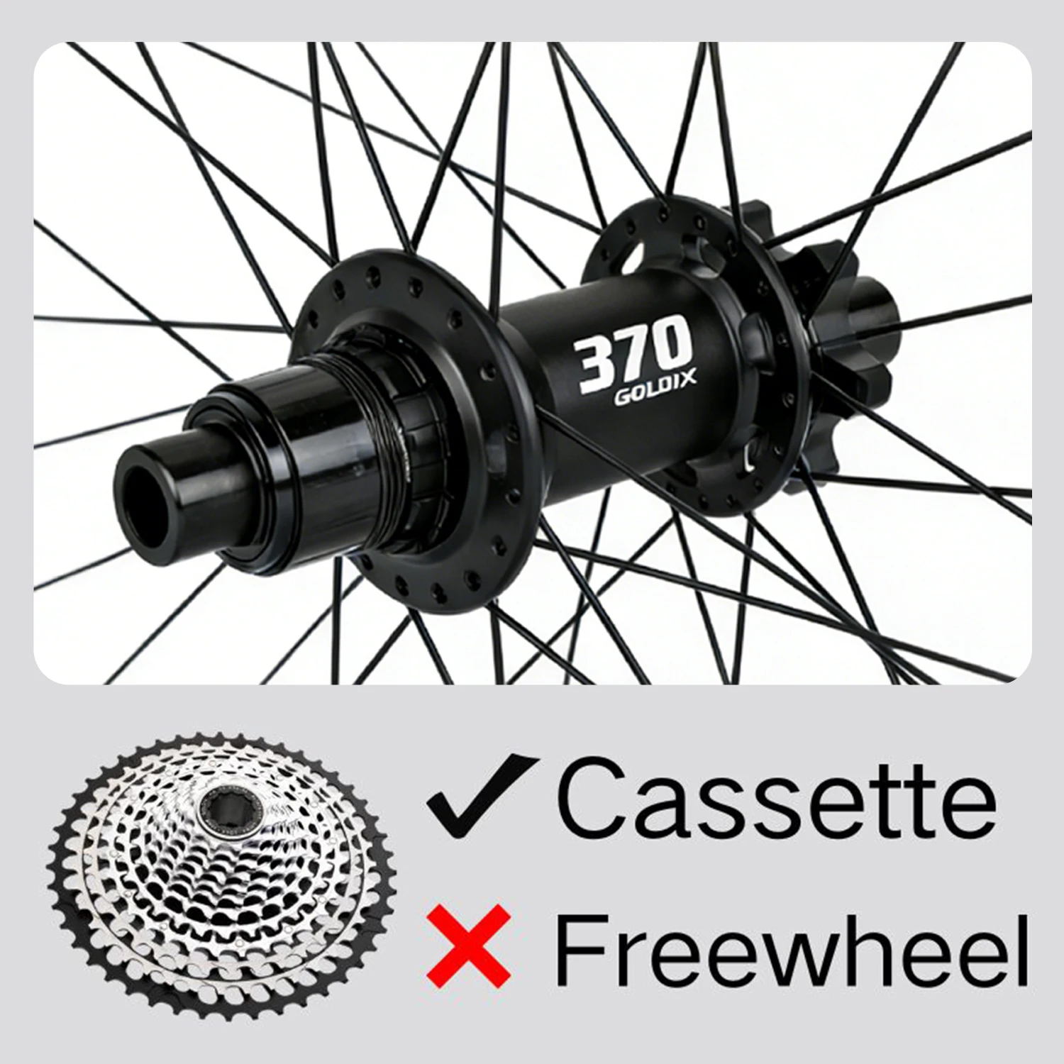 GOLDIX 自転車ハブ 36穴 HG 157mm スルーアクスル ダウンヒル用 Goldix 28-Hole Road Gravel Hub 36t Ratchet Sealed Bearing 135x10