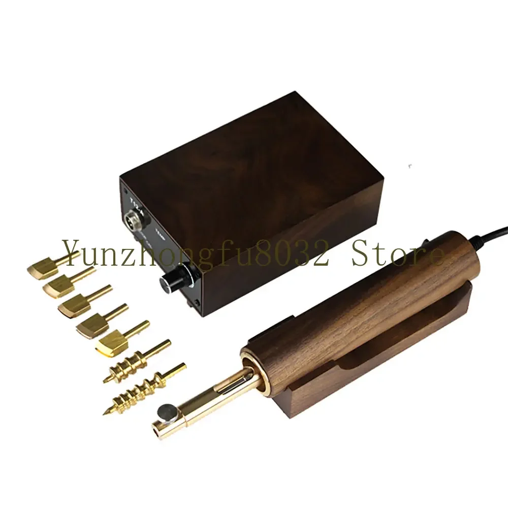 220V Electronic Hot Leather Edge Creaser Machine Brass Stamp Heater Grooving Iron Edge Sealing Tools Leathercraft Stamping 72W