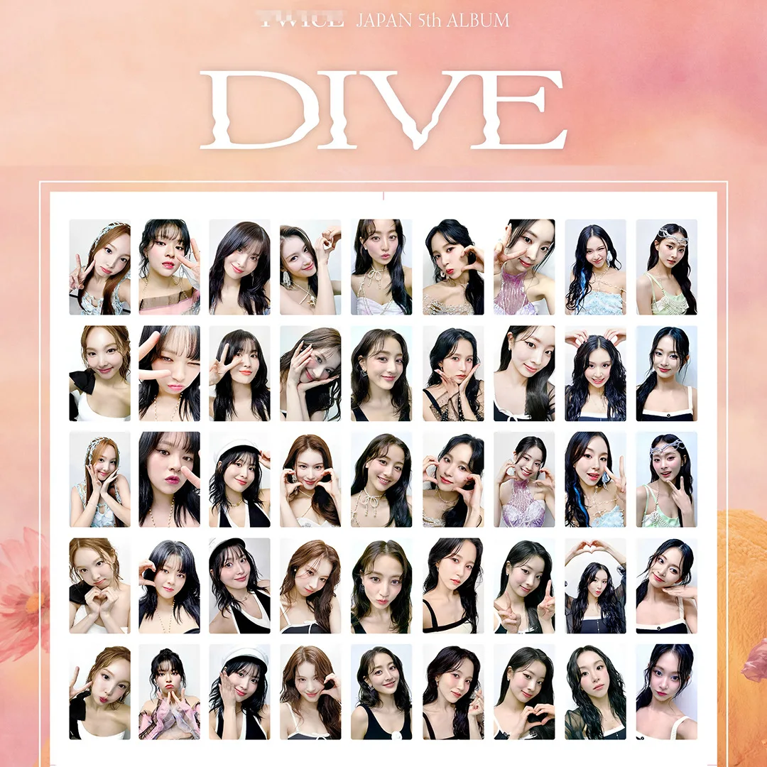 

Кролик TWICE Японское пятое издание «DIVE» Личное издание Специальная карта Маленькая карта собирает Сасаки Парк Цзи Сяо Чжоу Зию