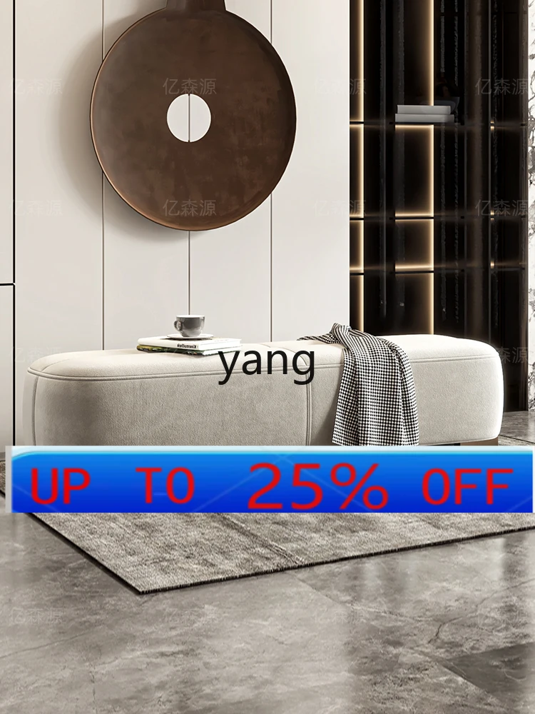

yhm bedroom celebrity bedside stool light luxury high-end fabric bench bedside small sofa