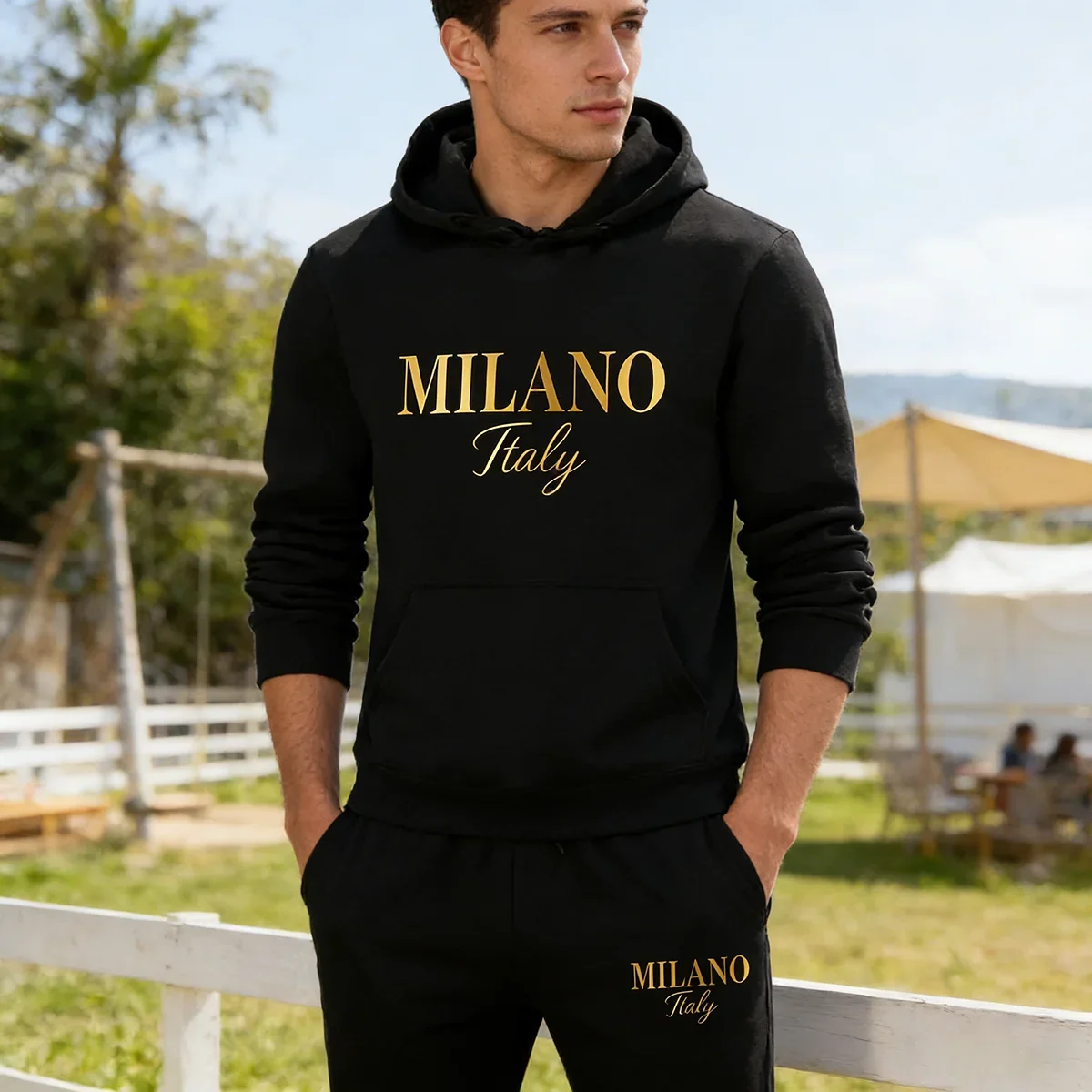 

Мужской модный спортивный костюм и комплект брюк для бега на осень и зиму, модная одежда для активного отдыха и фитнеса на осень и зиму