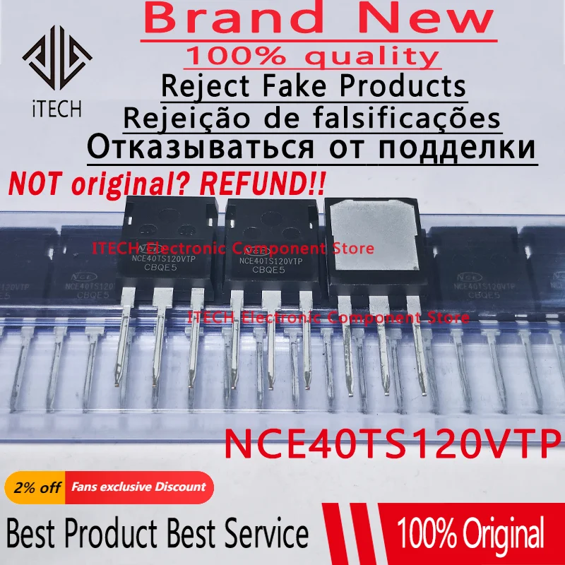 

10pcs/lot Original NCE40TS120VTP 40TS120 TO-247P IGBT 100% New and Genuine High Quality