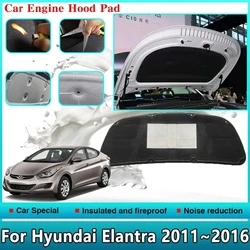 Car Accessories for Hyundai Elantra MU UD 2011~2016 i35 Engine Hood Pads Heat Sound Insulation Cotton Cover Soundproof Fireproof