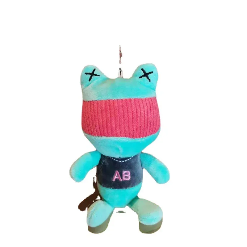 1pcs New Fashion Cool Plush Big Mouth Frog Toy Keychain Personality Woman Bag Wallet Car Ornament Children Sleep Hug PillowToys