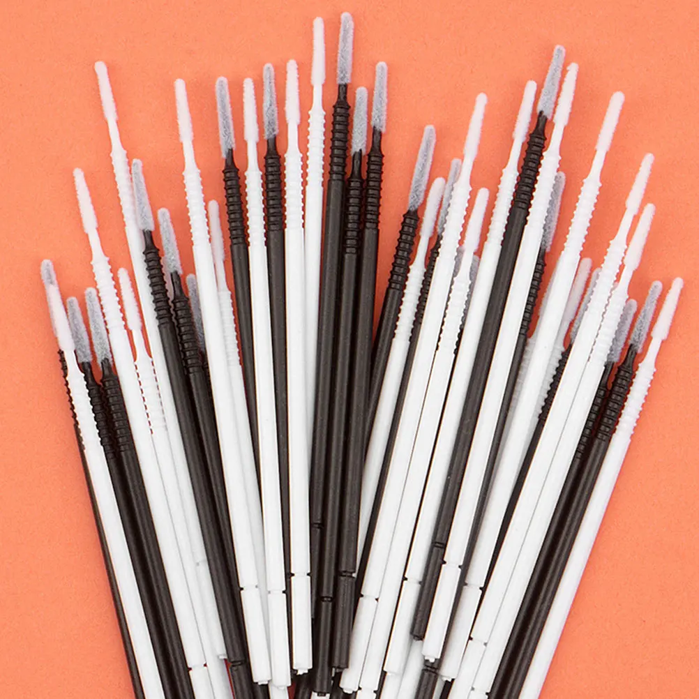 

400pcs False Eyelash Cleaning Cotton Swabs Plastic Rod Detachable Tips Eyebrow Tools Lash Extension Supplies Makeup for Women