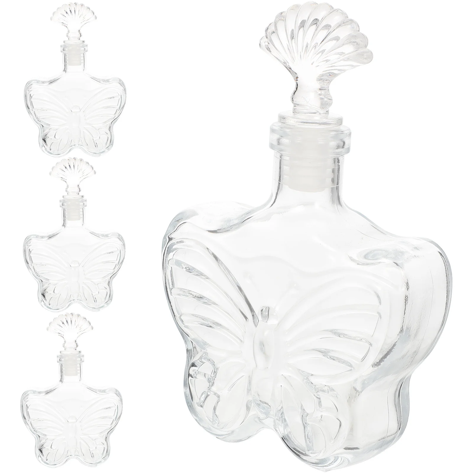 

4Pcs Glass Drift Bottles Wishing Containers Sand Art Craft Storage DIY Decorative Gifts Wishing Bottle Glass Jar