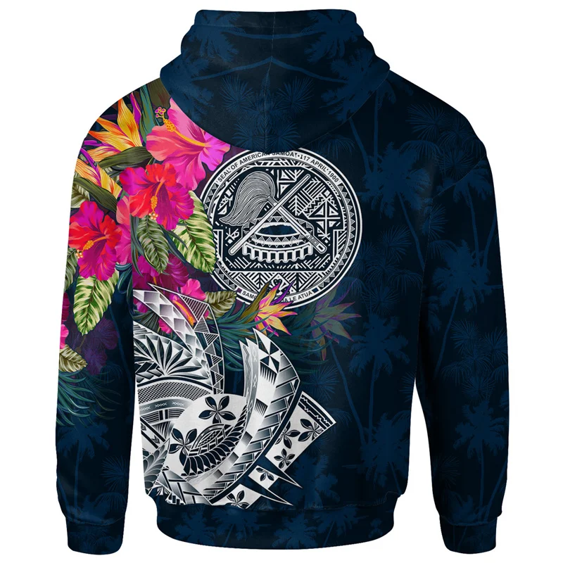 Sudadera con capucha con estampado personalizado para hombre, prenda de vestir masculina con estampado de bandera polinesiana, nueva colección de