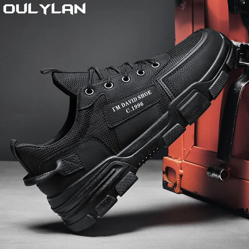 Oulylan Quality Comfortable Male Casual Shoes Board Shoes Breathable Men's Casual Sneakers on-Slip LaceUp Men Shoes Fashion