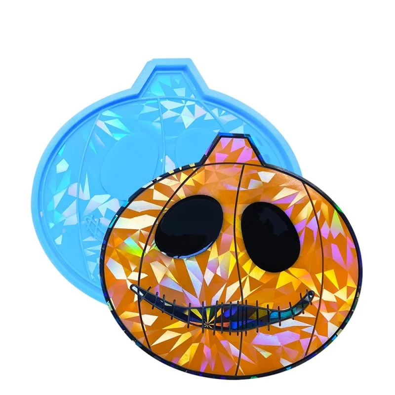 Moules en silicone de sous-verre de Aliments de bouche de couture de laser holographique, moule de résine de pendentif, décoration faite à la main de bijoux de bricolage, cadeau d'Halloween