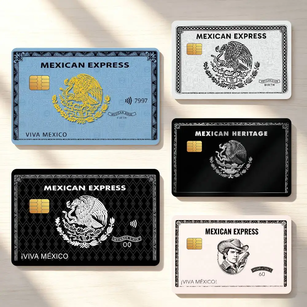 Fashion Credit Card Skin Stickers For Bank Bus Metro  M-Mexican E-Express-S Cards Waterproof Anti-Scratch Gift 4PCS