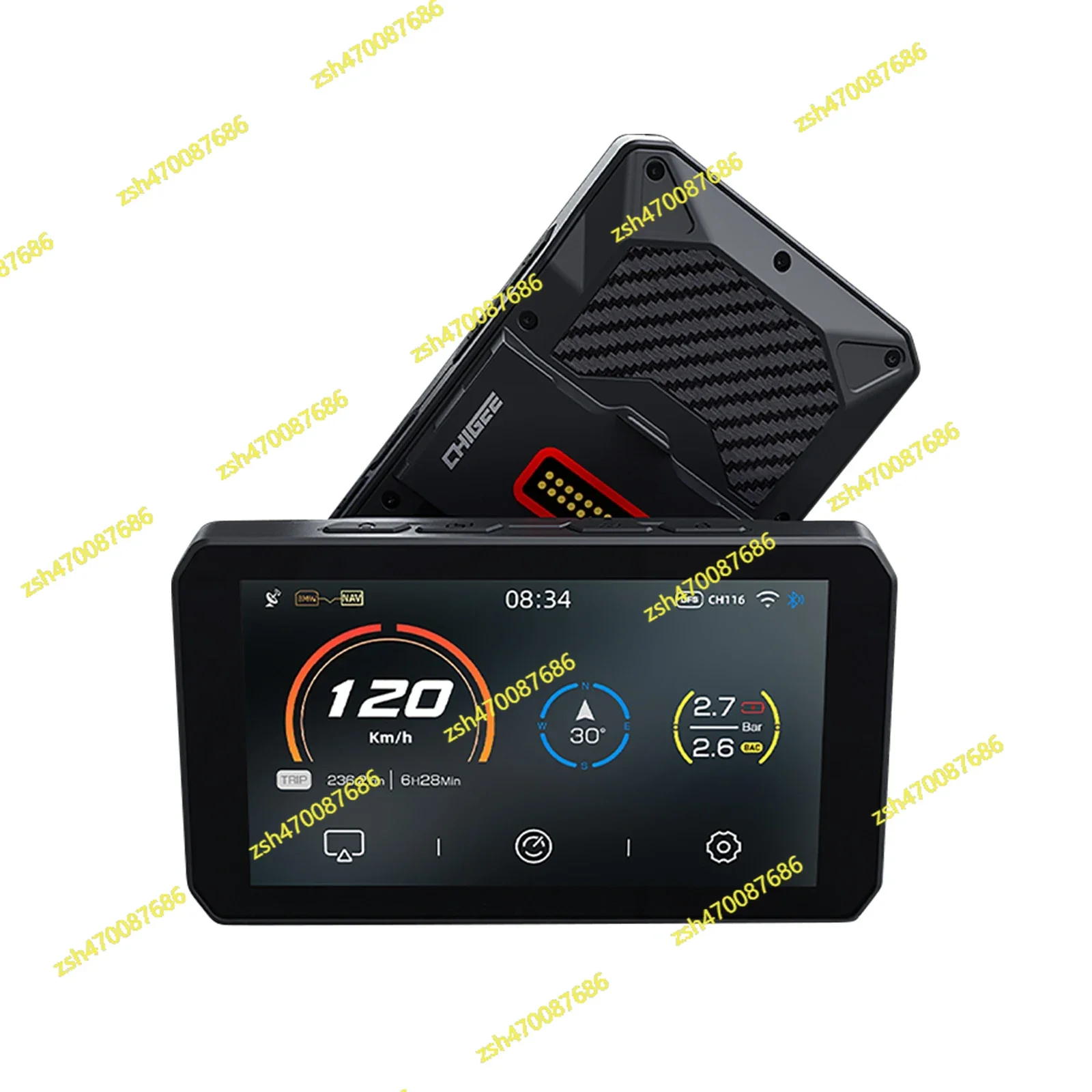

2025 Hot AIO-5 Play Smart Dvr Motorcycle Android Display For Touch Screen Auto Gps Navigation Wireless Carplay