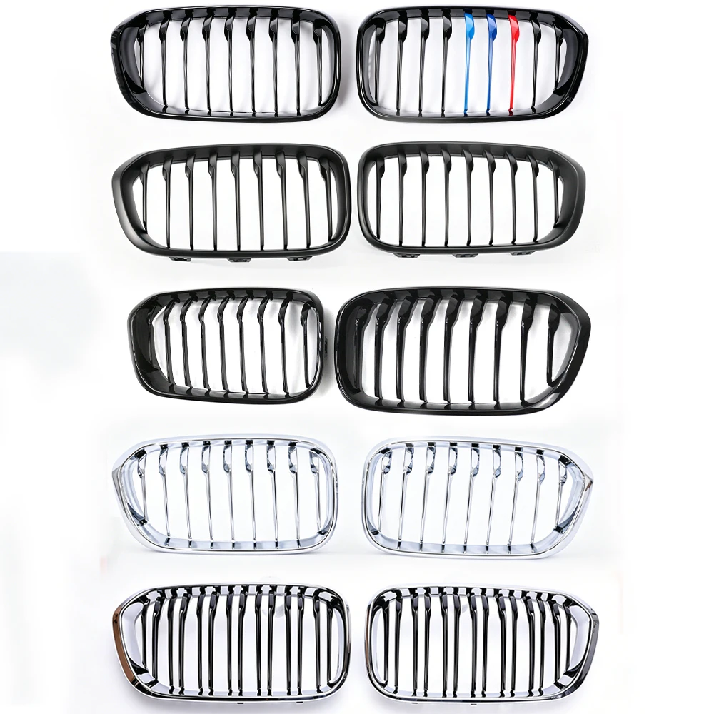 For BMW 1 Series F20 F21 LCI Facelift 2015-2019  Kidney Grille Double/Single Matte Gloss Black M Color All Chrome118d 120i 118I
