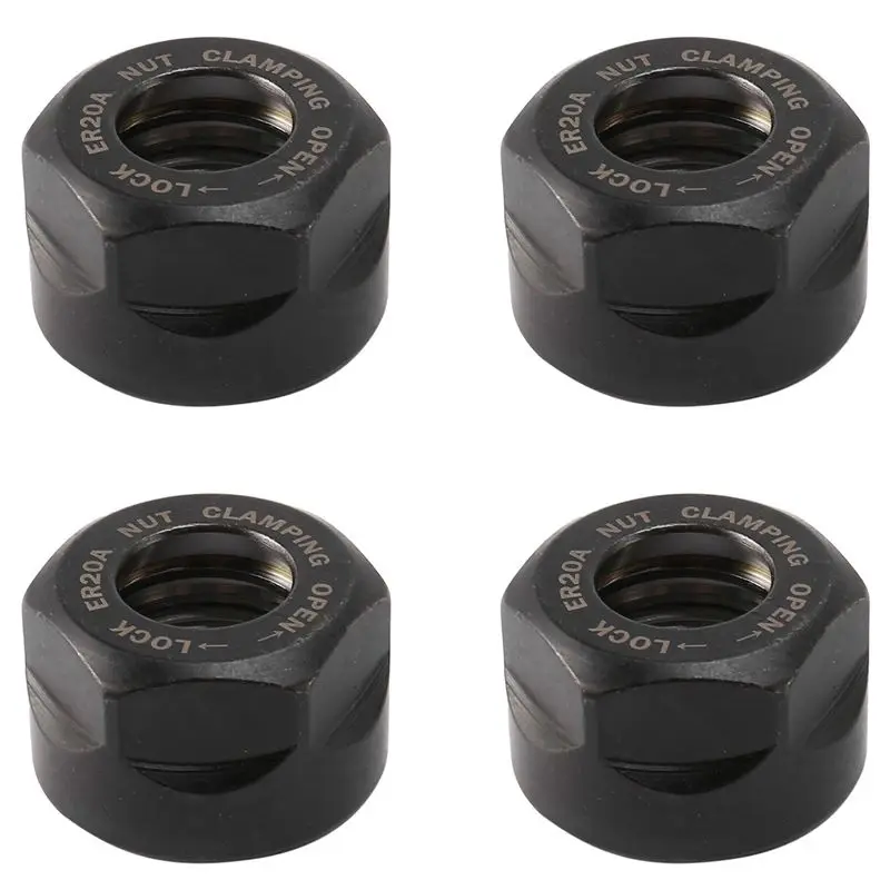 A01F-4X ER20 Collet Clamping Nuts For CNC Milling Chuck Holder Lathe