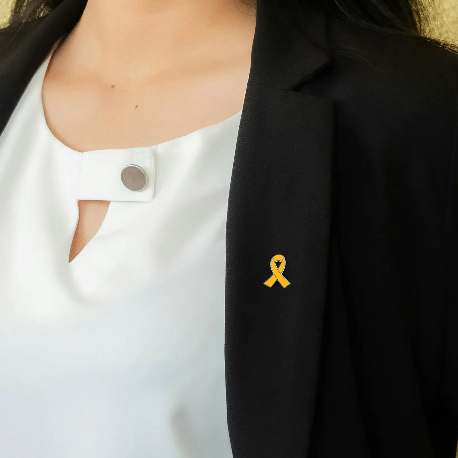 20Pcs Metal Enamel Ribbon Lapel Pin Awareness Campaign Pin Stylish Charity Symbol for Nurses Fundraising Events Team Building