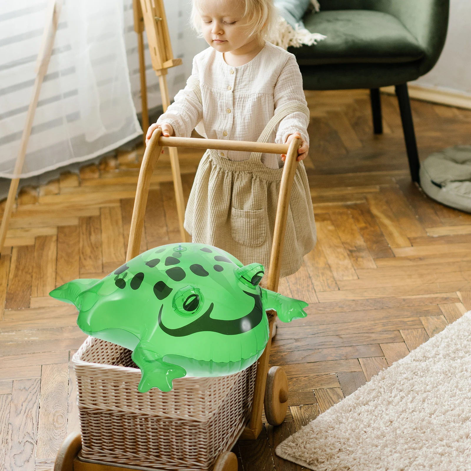 

4 set Inflatable Frogs Green Bounce Animals Plaything For Kids Party Pool Decoration Birthday Gift Balloon Ornaments