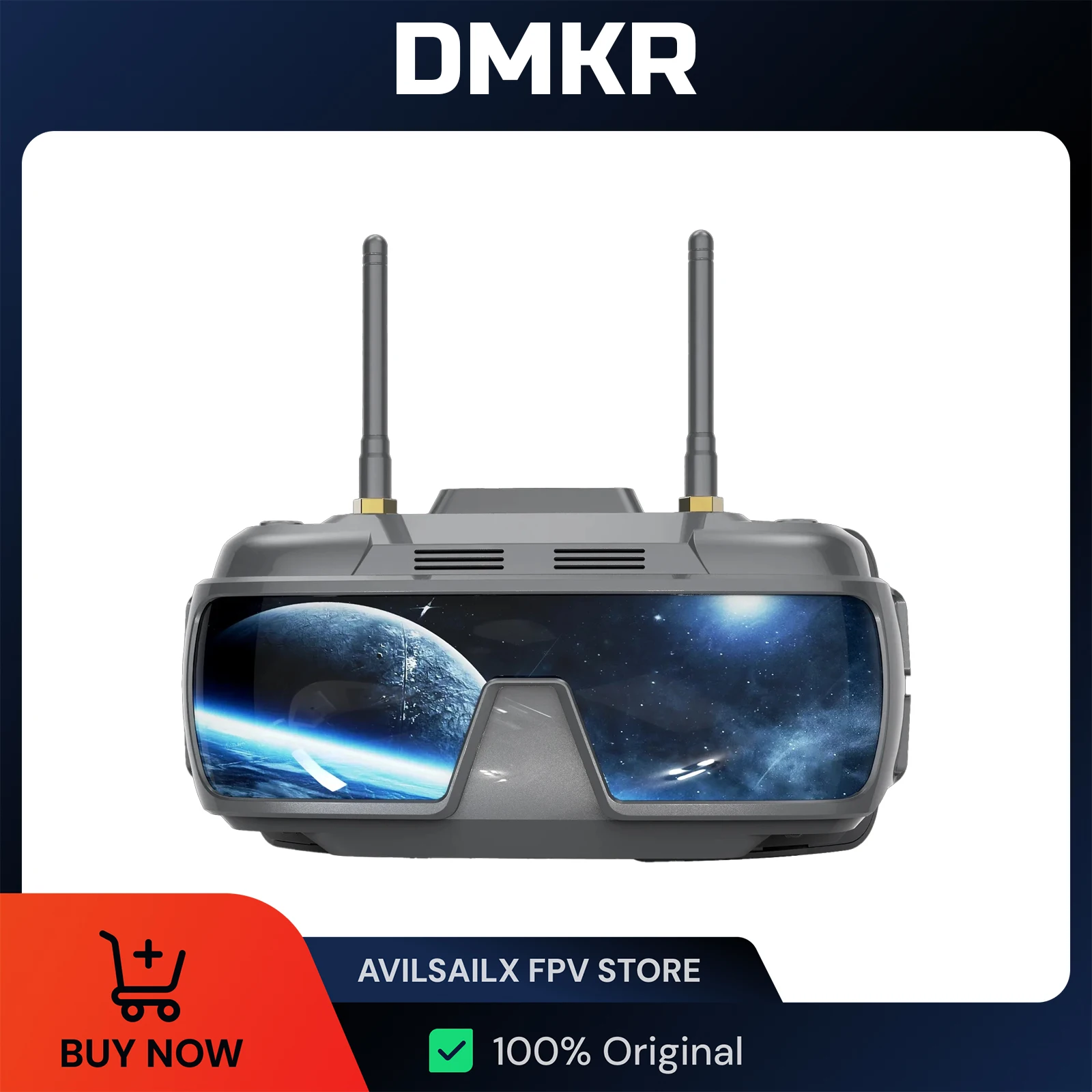 

5.8G Analog FPV Goggles VR200 - 3.5" 1024x600 IPS Screen 40CH with DVR for FPV Racing Drone RC Vehicle