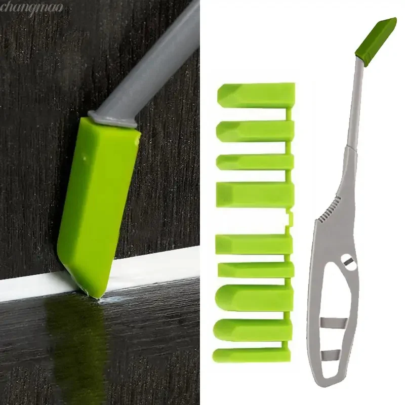 Kit de herramientas 9 en 1 para acabado de sellador y raspador de ángulos de vidrio, para ventanas, cerámica, azulejos, fregaderos de cocina y juntas de ducha