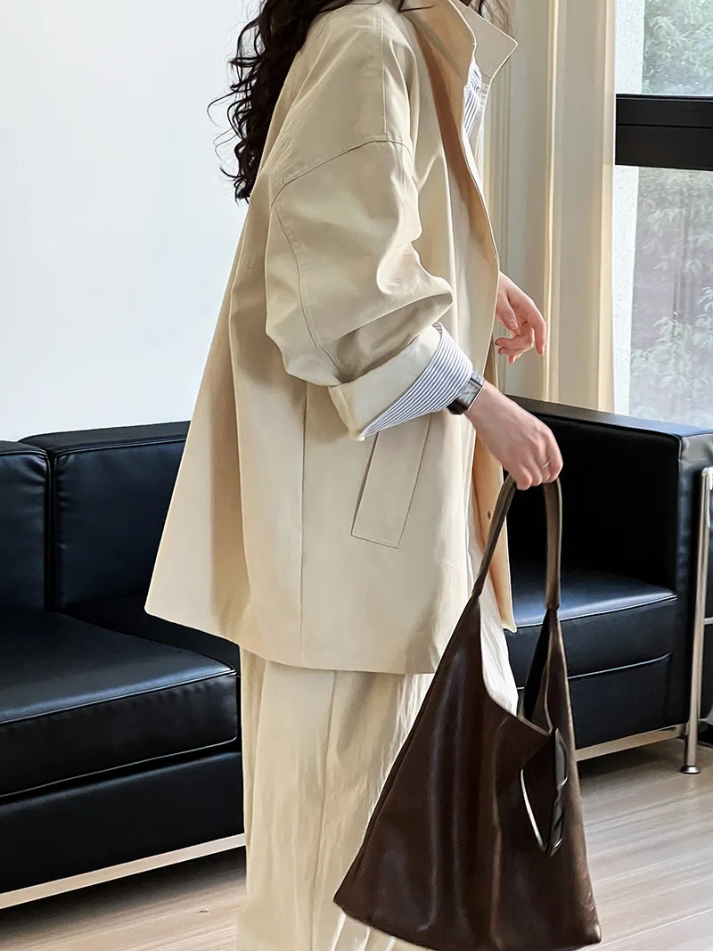 LANMREM Temperament Short Trench For Women Lapel Single Breasted Solid Color Pockets Design Coat 2026 Spring Autumn New 2Z2225 22 IMG_7905(20230920-152540).jpg