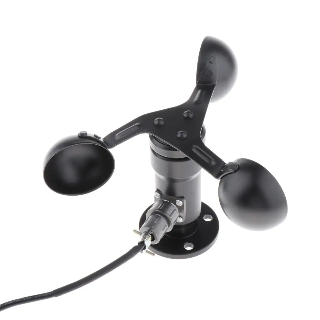 Aluminium Alloy Wind Speed Sensor Three Cup Anemometer RS485 Gauge for Environment Monitoring Station
