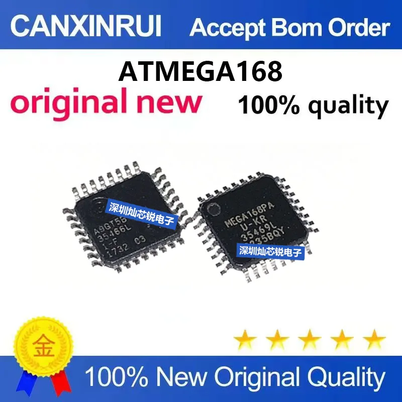 (5-Pack) Original ATMEGA168PA-PU PB-PU 168V-10AU 10MU 168V-20AU Microcontrollers Brand New