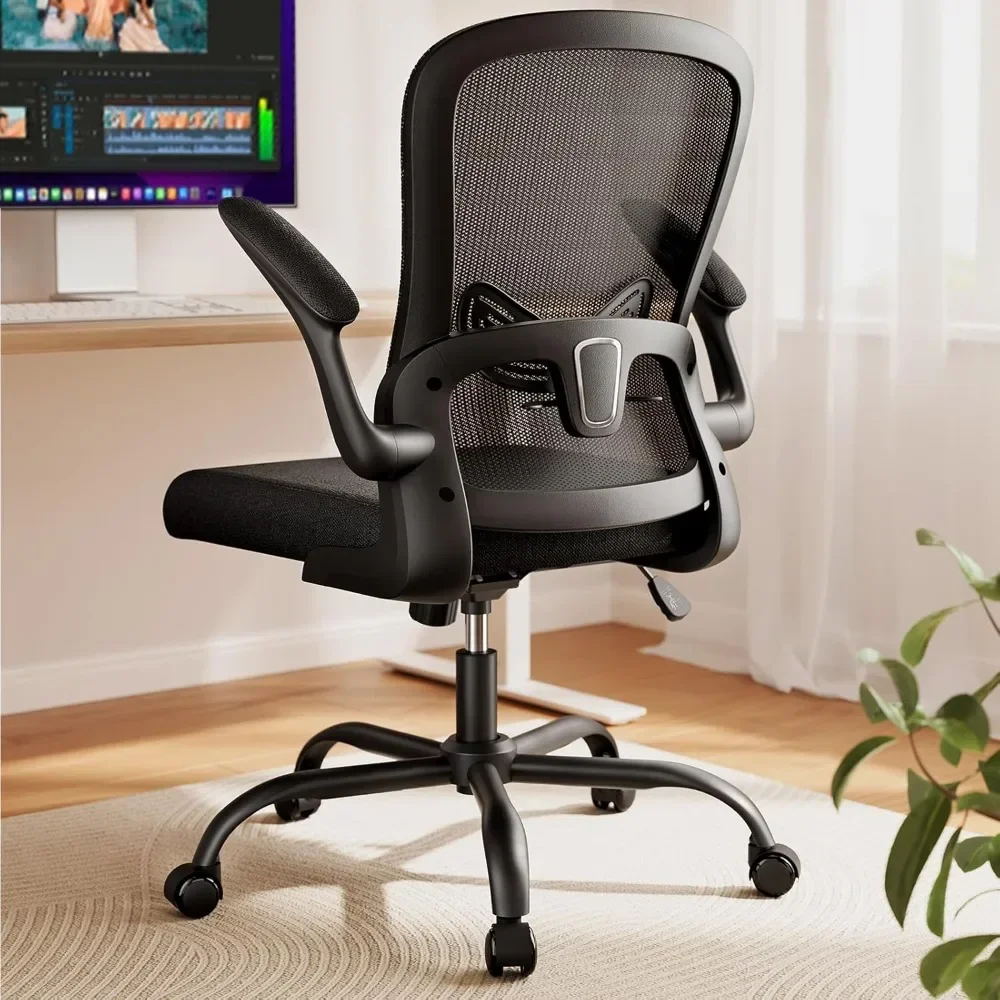 Ergonômico Mesh Back Office cadeira, cadeira de mesa do computador, apoio lombar ajustável, Home Office