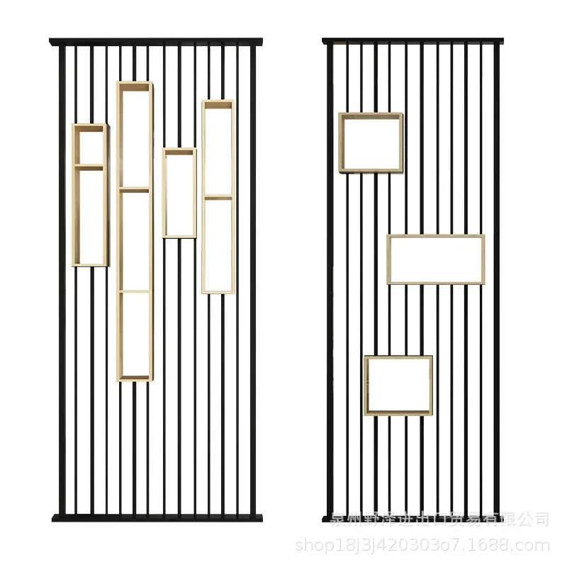 Nordic Hollow Wood Room Divider Shelf Entryway Plant Stand Dining Area Decorative Partition Wall Storage Unit for Home