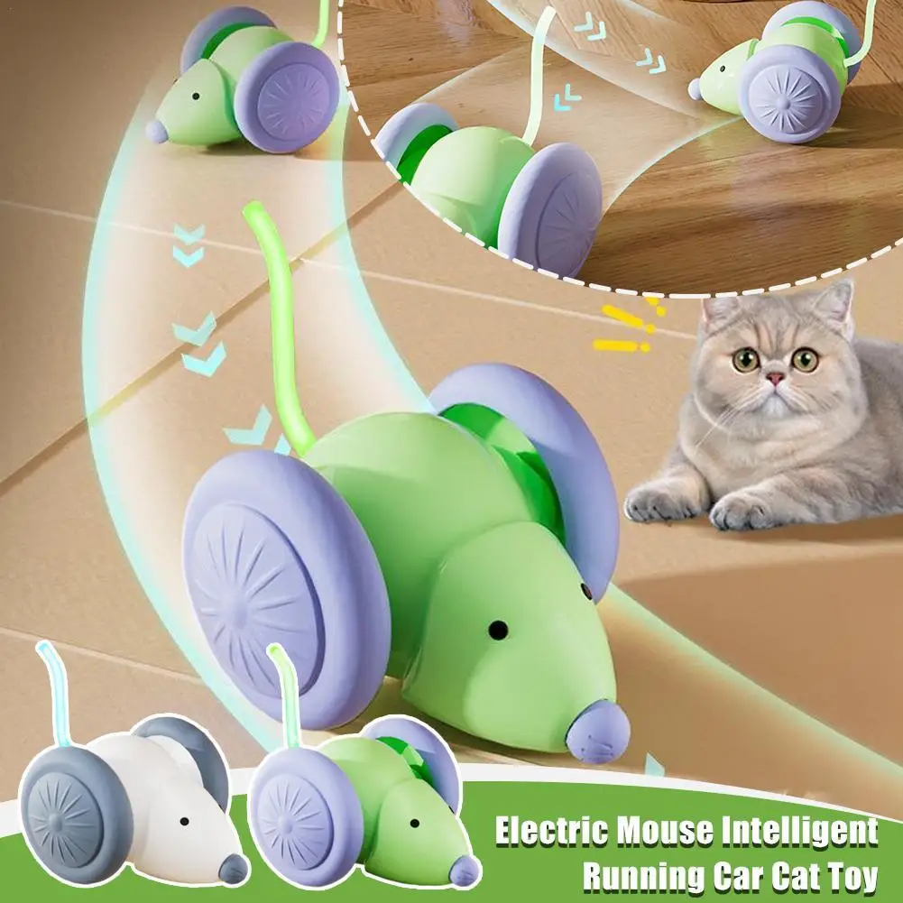 Interactive Cat Toys Electric Mouse Car Automatic Teaser Pet Toys Self-Help Boredom Reliever Indoor Cat Interactive Smart Toys