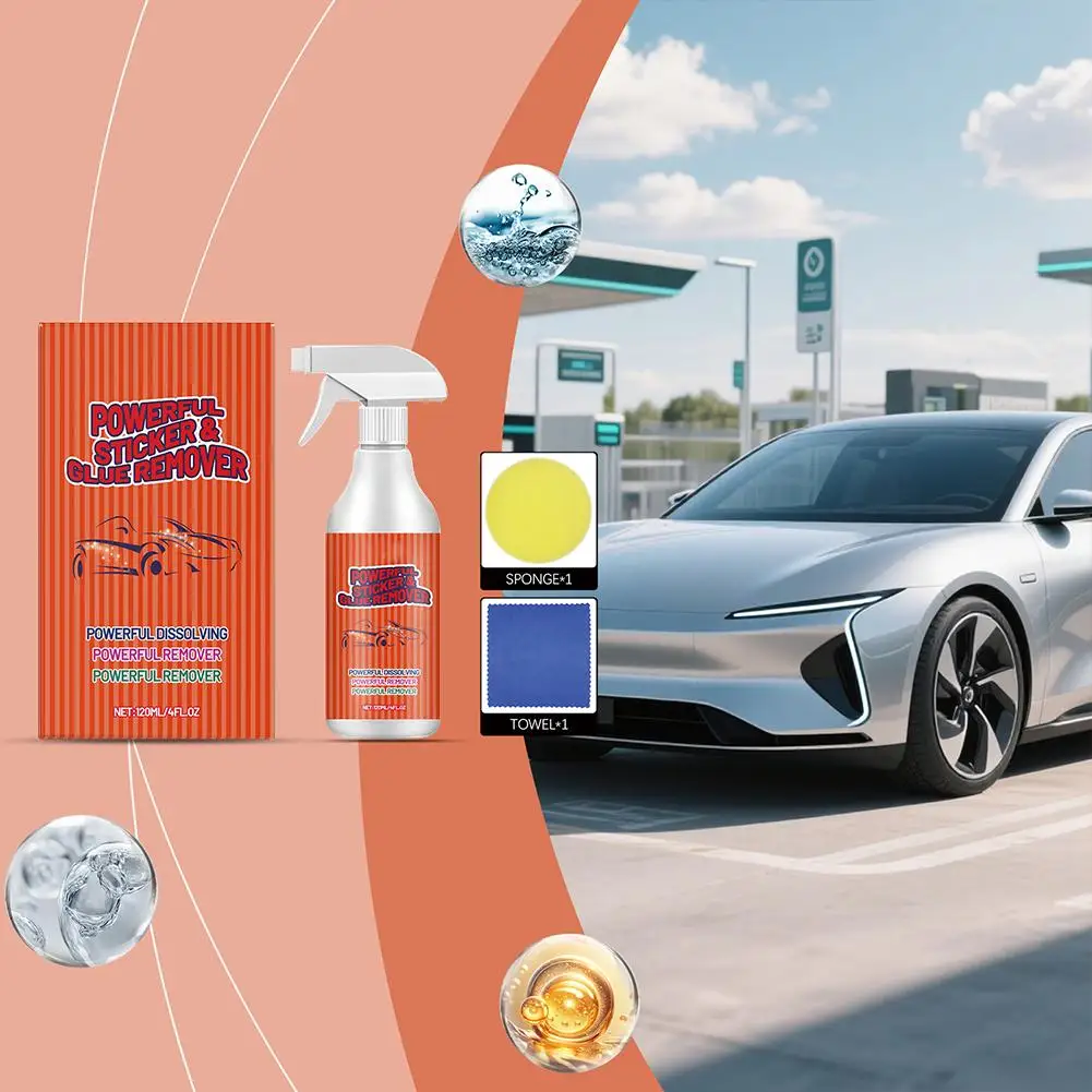 

120 мл мощное средство для удаления автомобильных наклеек, липкое средство для удаления клея, очиститель для удаления стен автомобиля, клейкая стеклянная наклейка Spra O8I8