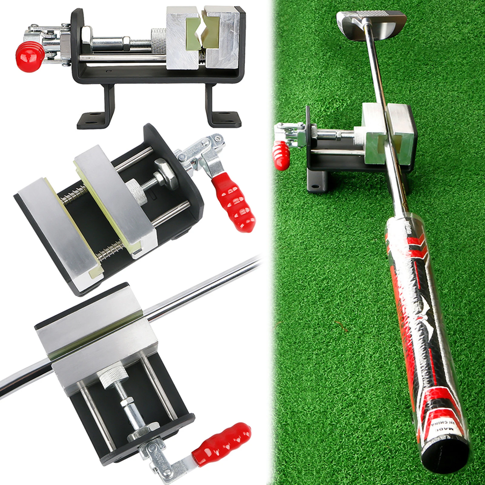 نادي الغولف Regrip ملزمة قبضة الغولف أداة إزالة الصواميل جولف رمح المشبك نادي الغولف ملزمة المشبك لورشة عمل المنزل #3
