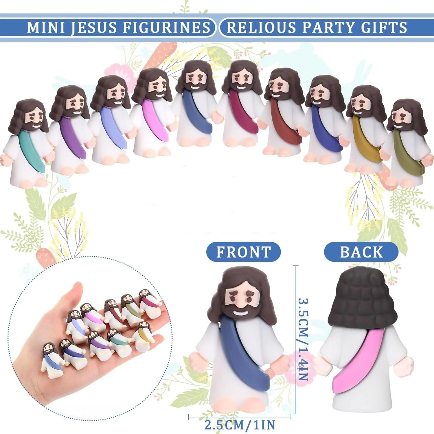 Easter Jesus Toys Easter Mini Jesus Figurines Decorative Multifunctional Party Favors Sunday School Craft Multiple specification