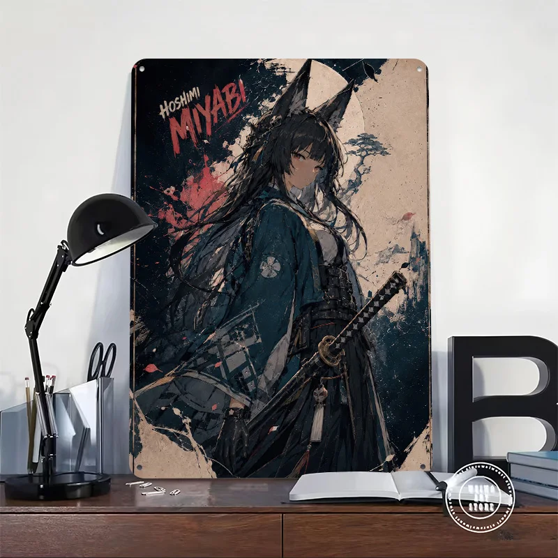 Hoshimi Miyabi Anime Art Metal Poster Perfect Gift for Fans Lovers Personalized Wall Art Metal Sign for Bedroom Decorations Room