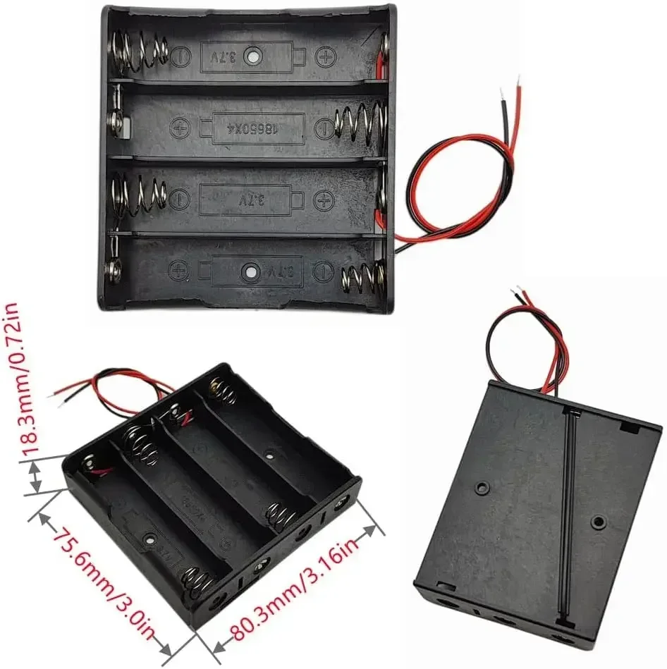 2 Cell AA Battery Storage Box Holder Plastic Mount With Wire Lead For Soldering DIY Electronic Device Toy Replace 1.5V