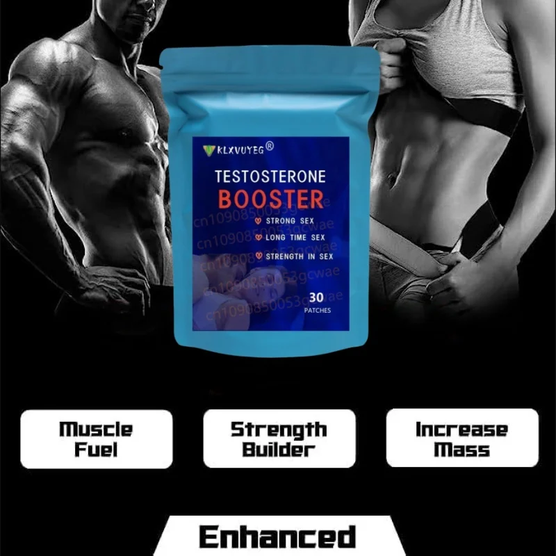 Testosterone Booster for Men with Maca Transdermal Patches Energy Stamina Strength 30 Patches