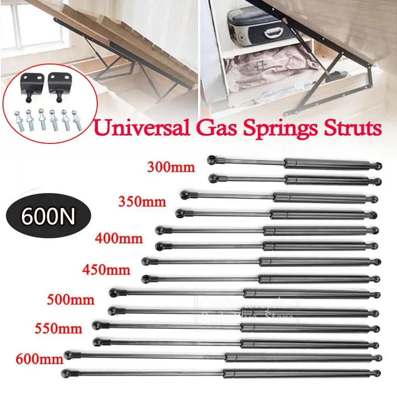 

2 шт. 600N 300-600 мм газовые стойки, газовая пружина, поддержка багажника, капот, автомобильные караваны, двери, окна, люки, лодка, автобус, автофургон