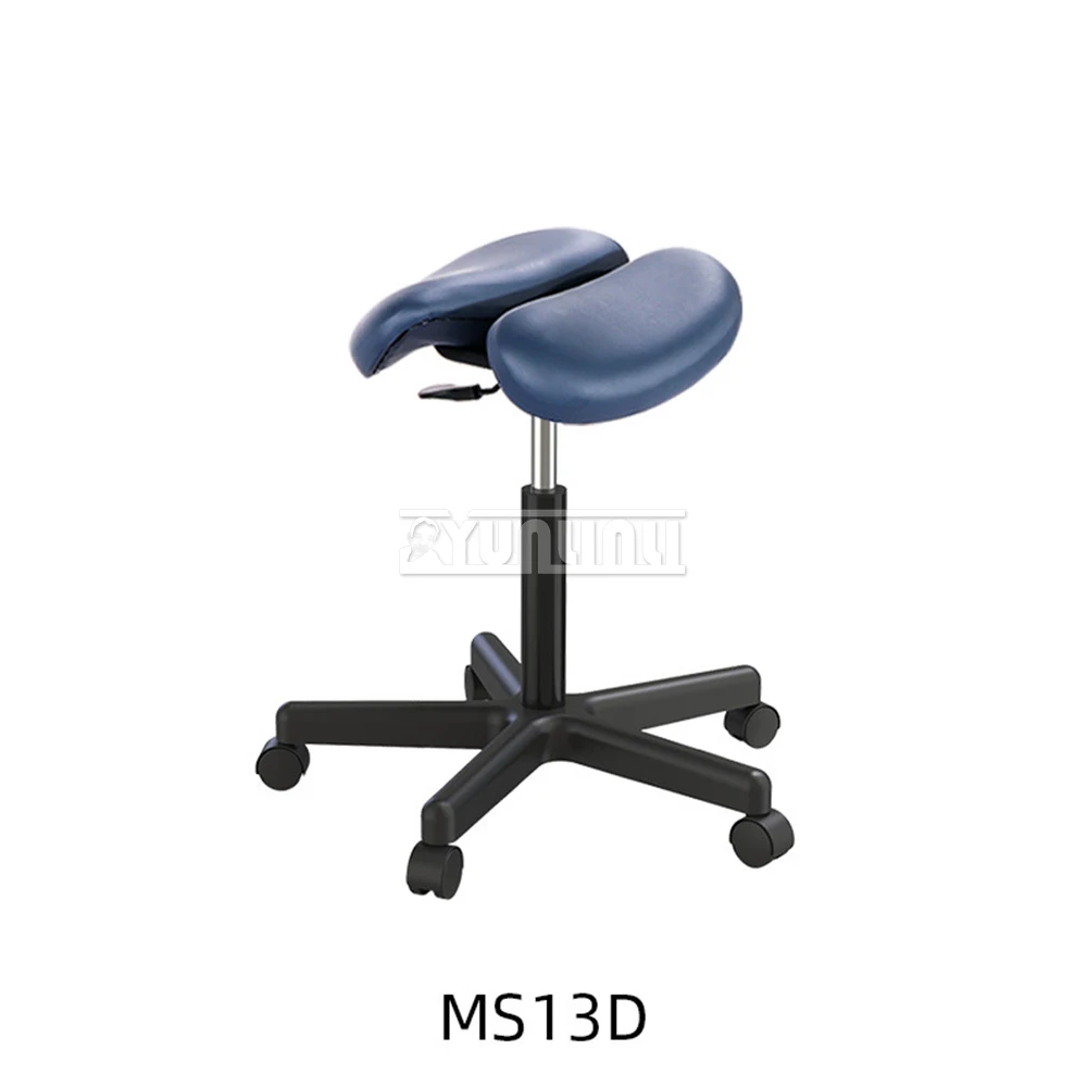 Ergonomic Split Seat Saddle Stool with Adjustable Backrest Support