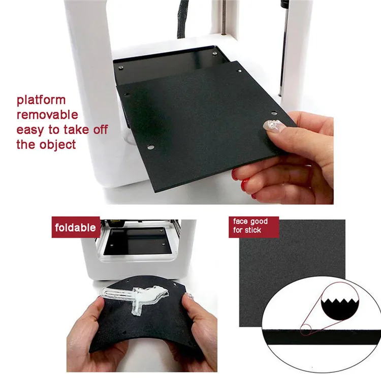 Acessórios da impressora 3d ímã plataforma 115x115 150x150mm para easythreed k7 k1 x1 x2 x3 x4 nano impressora 3d para mini impressora 3d