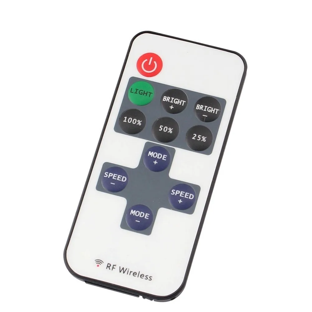 RF Wireless Dimmer Remote Control with 11 Function Keys USB Powered LED Controller for DC 5V 12V 24V LED Strips