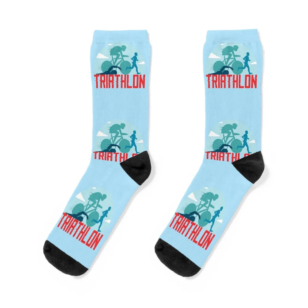 

Triathlon Socks funny gift fashionable christmas stocking Socks For Men Women's