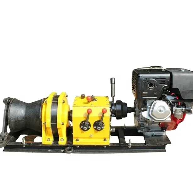 petrol engine lifting winches machine for 5 ton(belt driven) hand winch small