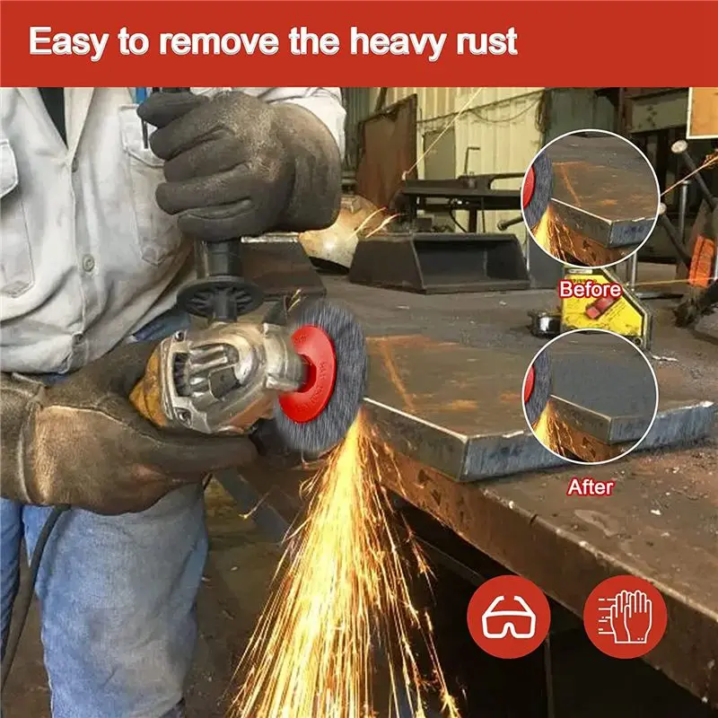 

2026 + 6 Pack 4 Inch Wire Wheels for Angle Grinder, 3 Inch Wire Cup Brush for 4 1/2 Angle Grinder, for Removing Rust,Paint Etc